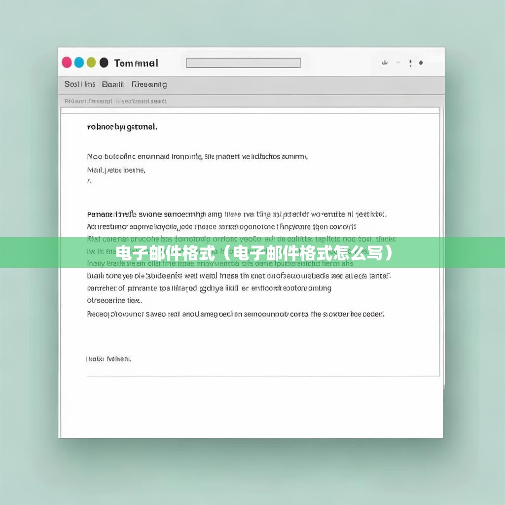 电子邮件格式（电子邮件格式怎么写）
