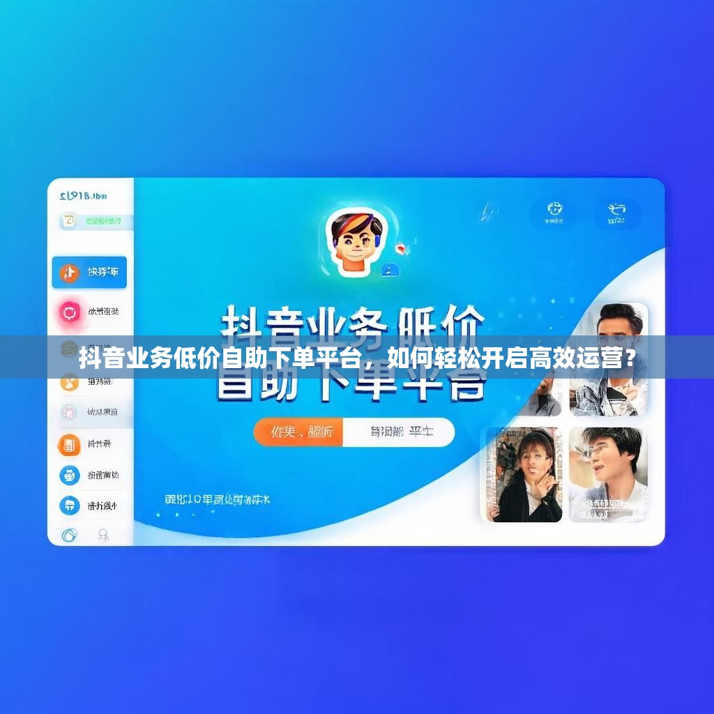 抖音业务低价自助下单平台，如何轻松开启高效运营？
