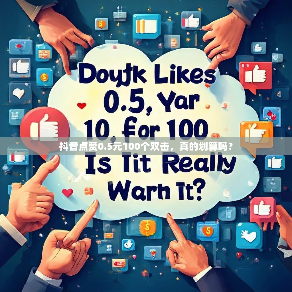 抖音点赞0.5元100个双击,真的划算吗?