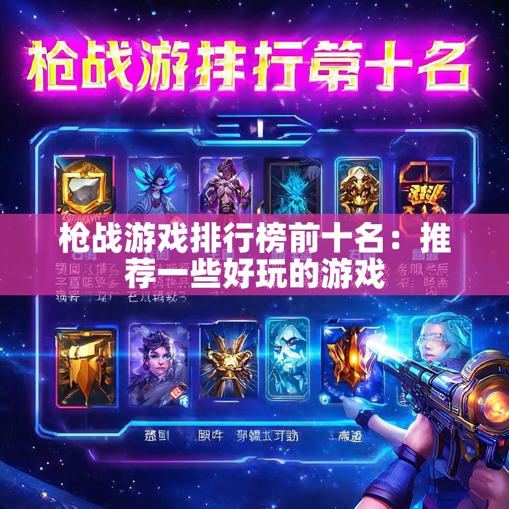 枪战游戏排行榜前十名：推荐一些好玩的游戏