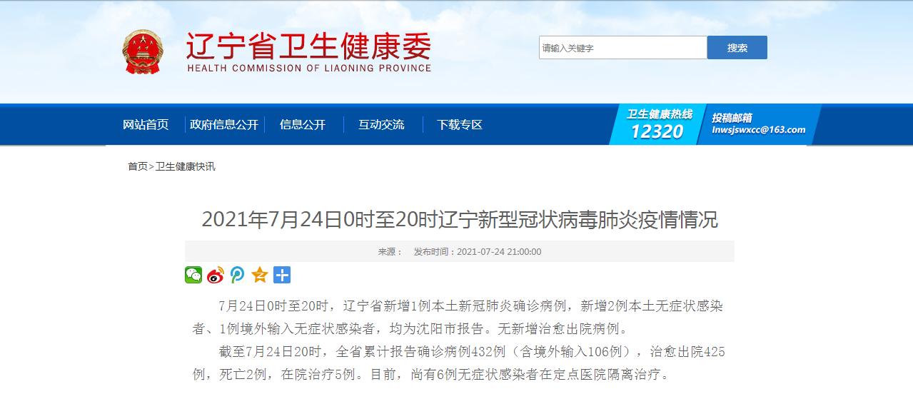 大连沈阳最新疫情通报 辽宁今日新增本土确诊病例详情