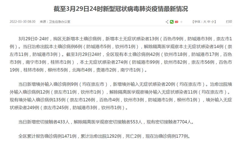 广西新增本土确诊病例情况：37例及13例相关信息